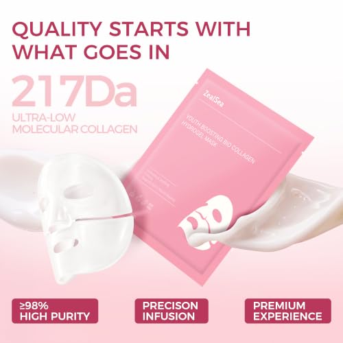 ZealSea Bio Collagen Hydrogel Face Mask, Glass Skin Overnight - Product Imagery