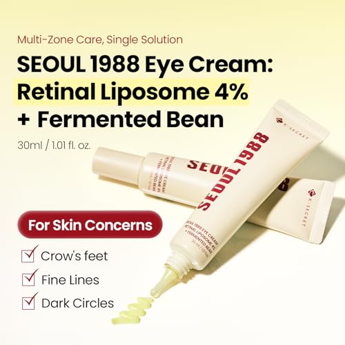 K-SECRET SEOUL1988 Retinal Eye Cream for Crow's Feet & Eye Bags, - Product Imagery