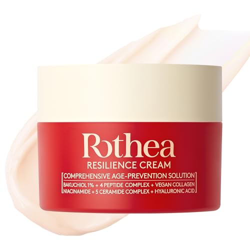 Rothea Resilience Cream, Anti-Aging with Bakuchiol 10,000ppm (Natural Retinol Alternative), Face Moisturizer, Neck Cream