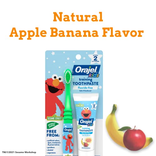 Orajel Naturals Fluoride-Free Toothpaste and Toothbrush for Ages - Product Imagery