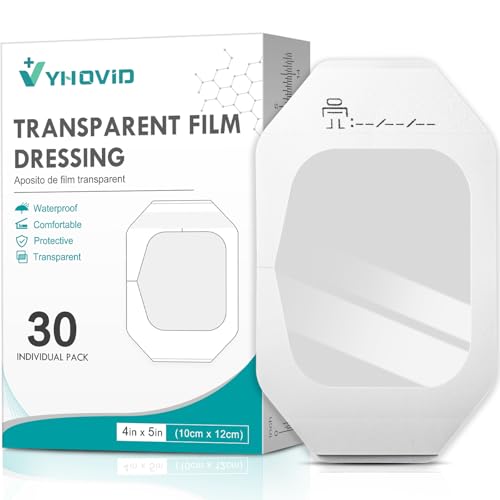 Transparent Film Dressing 4" x 4.75" Box of 30 - Waterproof - Product Imagery