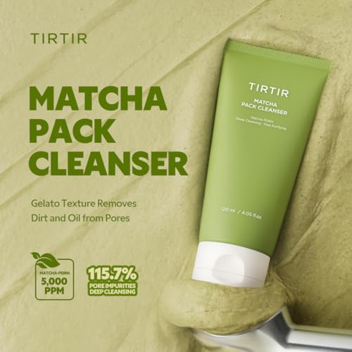 TIRTIR Matcha Pack Cleanser | Deep Pore Cleanser & Exfoliating - Product Imagery