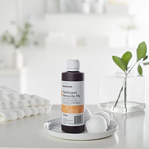 McKesson Hydrogen Peroxide 3%, 4 oz [Pack of 1] Topical Solution - Product Imagery