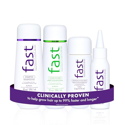 Nisim F.A.S.T. Fortified Amino Scalp Therapy Full Regimen Bundle (Shampoo 10oz, Conditioner 10oz, Detangling Styling Cre