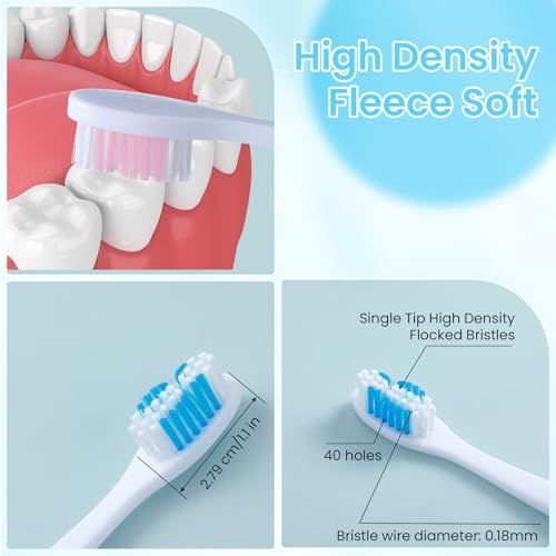 2Pcs Folding Toothbrush, Portable, Soft Travel Size, for Hiking, - Product Imagery