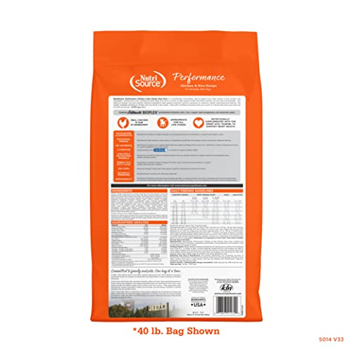 NutriSource Performance Dog Food, Made with Chicken and Rice, - Product Imagery