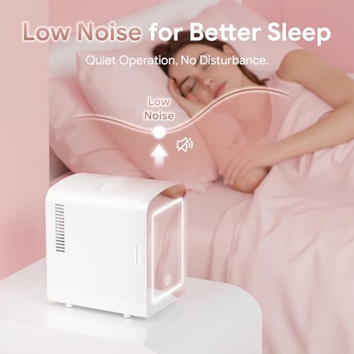 Xbeauty 4L Mini Skincare Fridge With Dimmable LED Mirror - Product Imagery