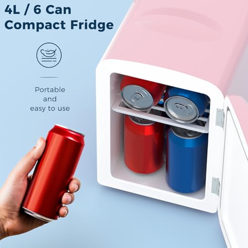 Antarctic Star 4L/6 Cans Compact Refrigerator,Portable Mini - Product Imagery