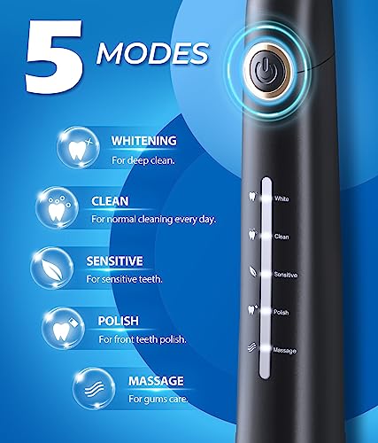 Sonic Electric Toothbrush for Adults, Power Electric Toothbrush - Product Imagery