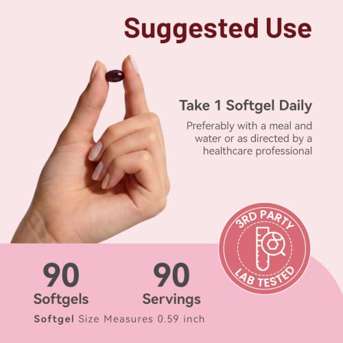 Astaxanthin 12mg with MCT Oil - Travel Size 90 Softgels, 3 Month - Product Imagery