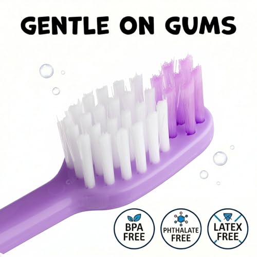 Trueocity Kids Toothbrush Set 4 Pack - Soft Bristles with - Product Imagery