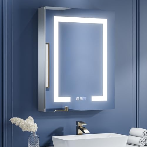 ExBrite LED Lighted Bathroom Medicine Cabinet with Mirror, 24 x - Product Imagery