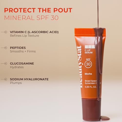 BeautyStat Vitamin C Mineral Lip Serum SPF 30, Peptide Hydration - Product Imagery