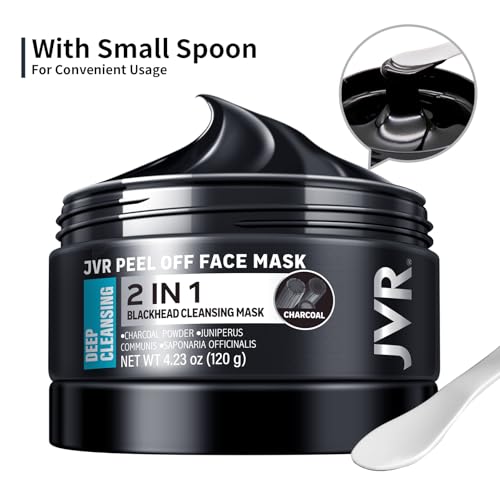 JVR Peel Off Face Mask, Blackhead Mask for Men, Charcoal Peel - Product Imagery