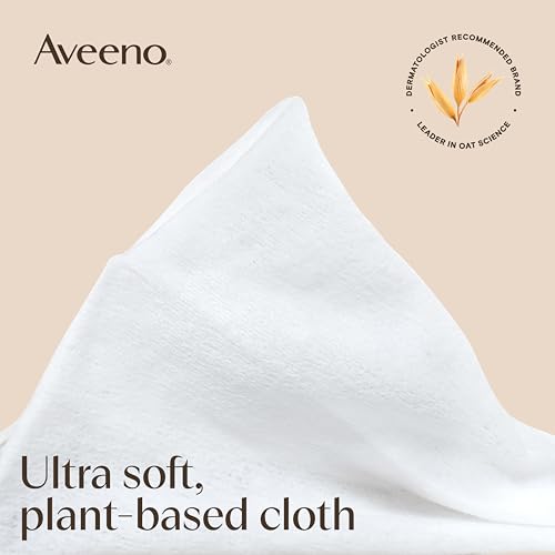Aveeno Calm + Restore Unscented Makeup Remover Wipes, - Product Imagery