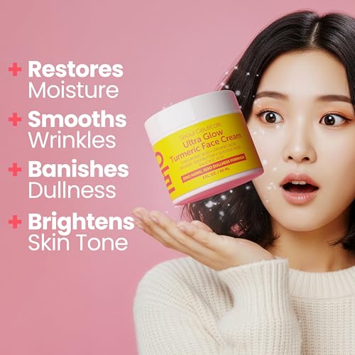 SeoulCeuticals Korean Skin Care Ultra Glow Turmeric Face Cream - Product Imagery
