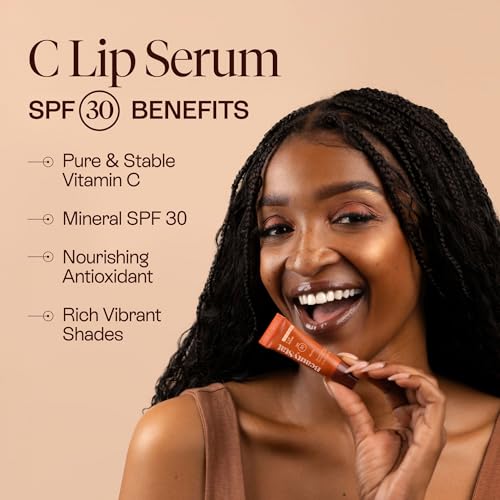 BeautyStat Vitamin C Mineral Lip Serum SPF 30, Peptide Hydration - Product Imagery