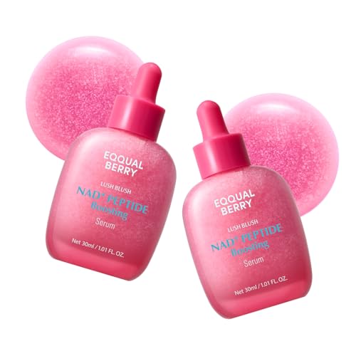 EQQUALBERRY NAD+ Peptide Boosting Facial Serum, 1.01 fl oz, Pack of 2 – Artificial Color Free, Gluten Free, Paraben Free
