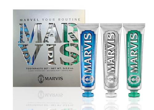 Marvis Best Sellers Trio, Classic Strong Mint, Whitening Mint, - Product Imagery