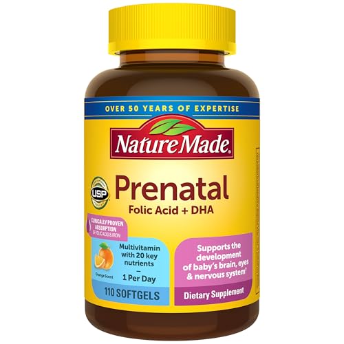 Nature Made Prenatal Vitamins for Women with Folic Acid + DHA, - Product Imagery