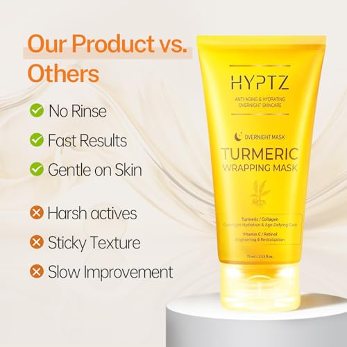 realori Turmeric Face Mask, Overnight Wrapping Facial Mask with - Product Imagery