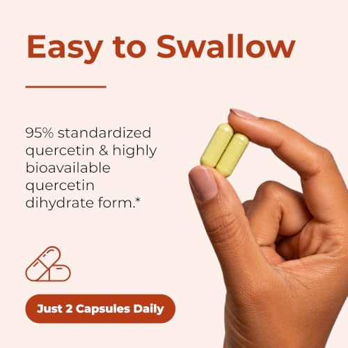 Sandhu's Quercetin 500mg Capsules 1000mg Per Serving 120 Ct - Product Imagery