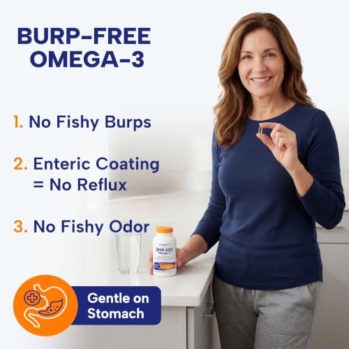 OmegaVia DHA 600 Ultra Pure Omega 3 Fish Oil Supplement (120 - Product Imagery
