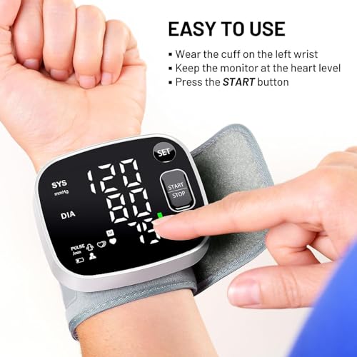 Oklar Wrist Blood Pressure Monitor, FDA Cleared Rechargeable BP - Product Imagery