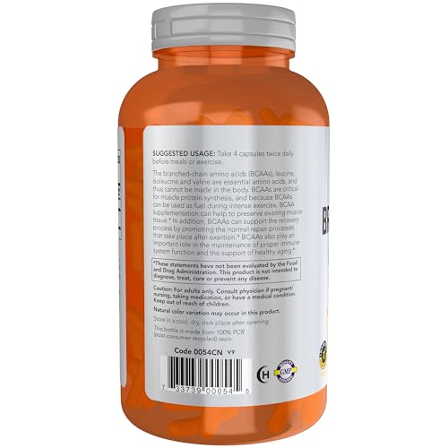 NOW Foods Sports Nutrition, Branched Chain Amino Acids, With - Product Imagery