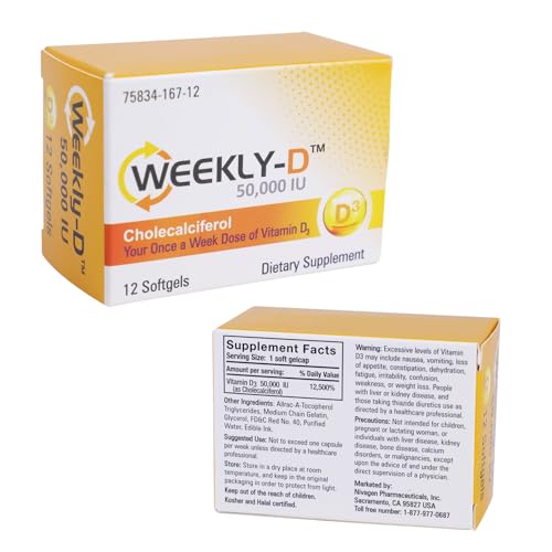 Nivagen Weekly-D Vitamin D3 50,000 IU (Cholecalciferol) | - Product Imagery