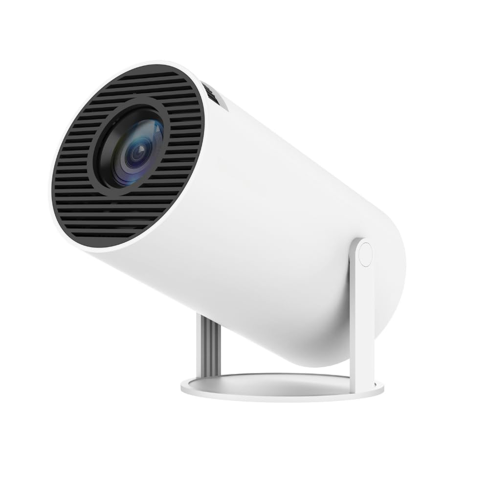 HAOYINGTOU Portable Projector with 5W Audio Speaker,4K Support,180 Degree Rotation,Wi-Fi 6 and Bluetooth, Auto Vertical 
