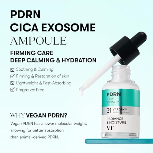 VT COSMETICS PDRN Cica Exosome Ampoule, 1.01 fl. oz. - Product Imagery