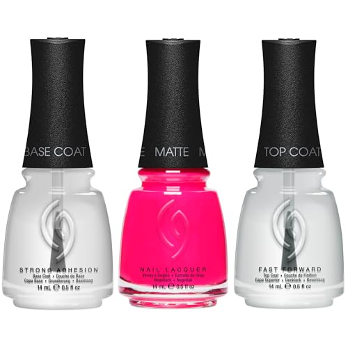 China Glaze CG Nail Polish Set – Rose Among Thorns Hot Pink Nail - Product Imagery