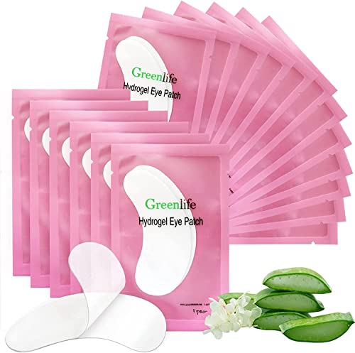 200 Pairs GreenLife 100% Natural Eyelash Extension Under Eye Gel Pads patches kit Collagen Aloe Vera Hydrogel Eye Patche
