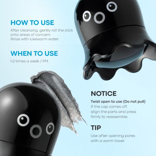 TONYMOLY Tako Pore Scrub Stick Duo, Deep Pore Charcoal Blackhead - Product Imagery