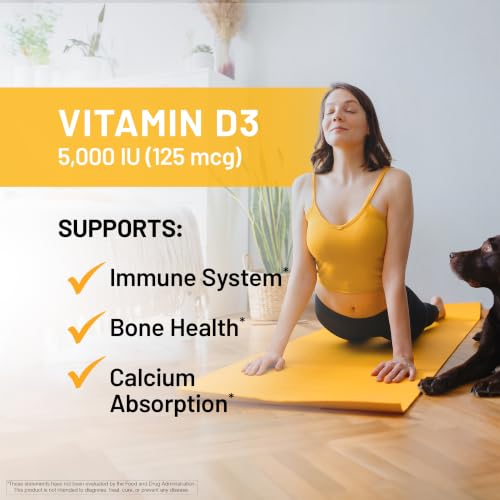 NatureWise Vitamin D3 5000IU Supplement, Immune Support, 360 - Product Imagery