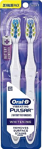Oral-B 3D White Pulsar, Battery electric toothbrushes, 2 count - Product Imagery