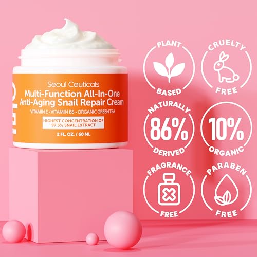 SeoulCeuticals 97.5% Snail Mucin Korean Face Moisturizer Day & - Product Imagery