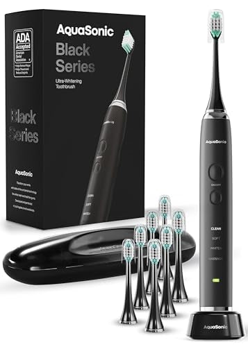 Aquasonic Black Series Ultra Whitening Toothbrush – ADA Accepted - Product Imagery