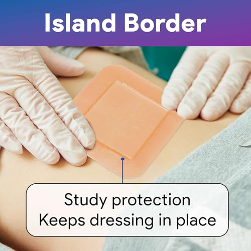 Silicone Foam Dressings 9"x9" - 10 Bordered Silicone Bandages - Product Imagery