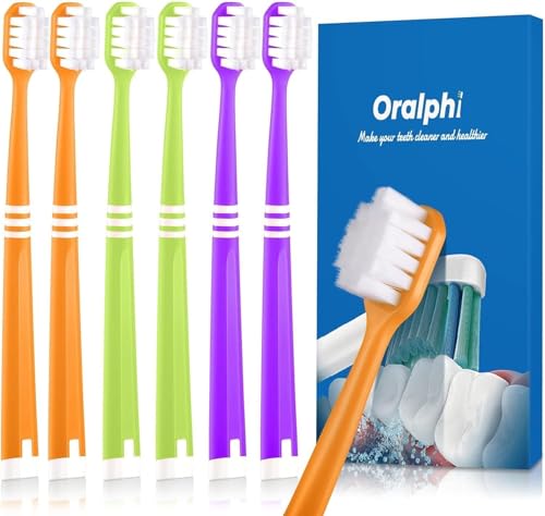 Extra Soft Toothbrush for Sensitive Gums, Wide Head Soft Bristle - Product Imagery