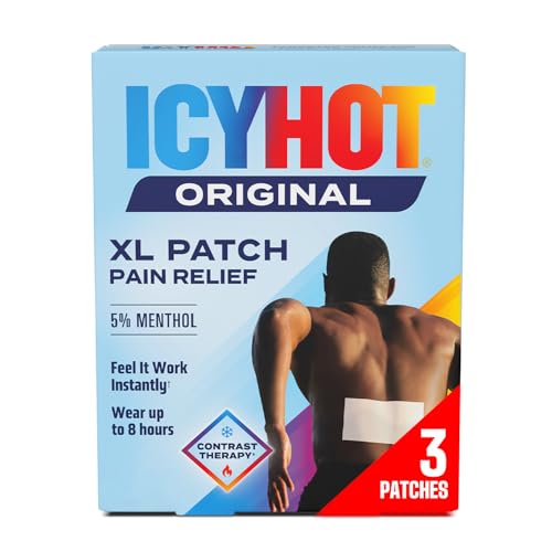 Icy Hot Original Pain Relief Patch, XL Size Comfortable Fabric - Product Imagery