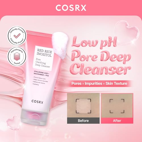 COSRX Low pH Pore Deep Cleanser, Gentle Blackheads Remover, 5.07 - Product Imagery
