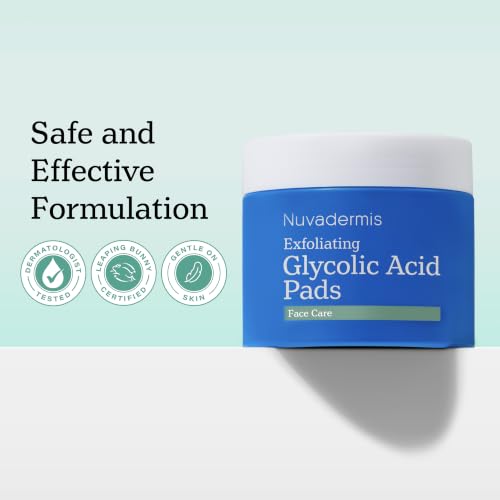 NUVADERMIS 35% Glycolic Acid Peel Pads – Exfoliating Facial - Product Imagery