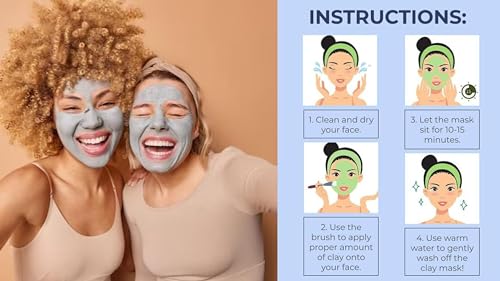 ClayCo! 10 Piece Clay Mask Variety Kit for Men & Women Facial - Product Imagery