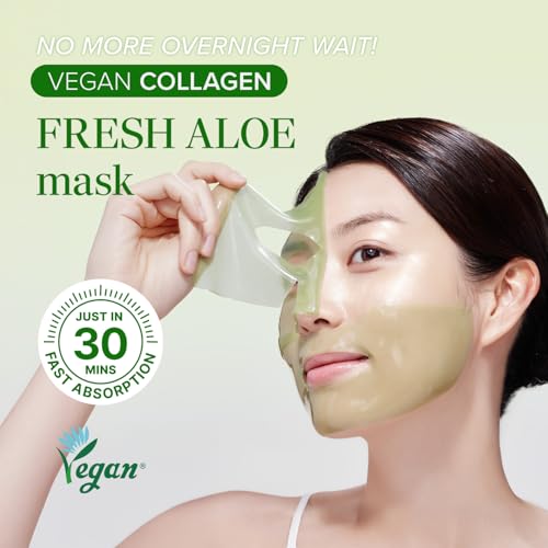 Mary&May Fresh Aloe Cooling Hydrogel Mask, 4 Sheets - Product Imagery