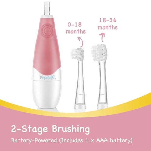 Papablic BabyHandy 2-Stage Sonic Electric Toothbrush for Babies - Product Imagery