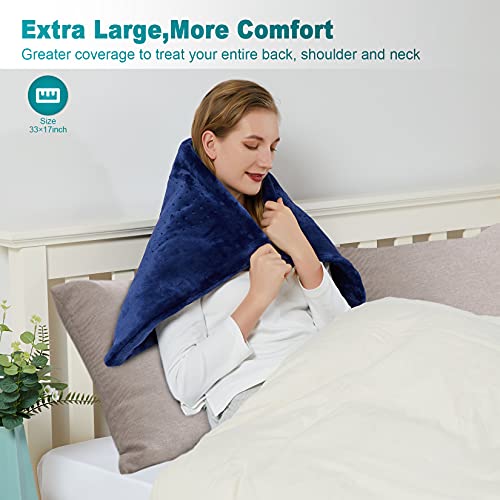 Heating Pad for Back Pain Relief, CAROMIO 33"x17" Extra Large - Product Imagery