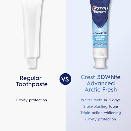 Crest 3D White Advanced Teeth Whitening Toothpaste, Arctic - Product Imagery
