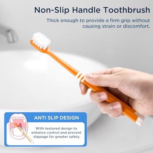 Extra Soft Toothbrush for Sensitive Gums, Wide Head Soft Bristle - Product Imagery
